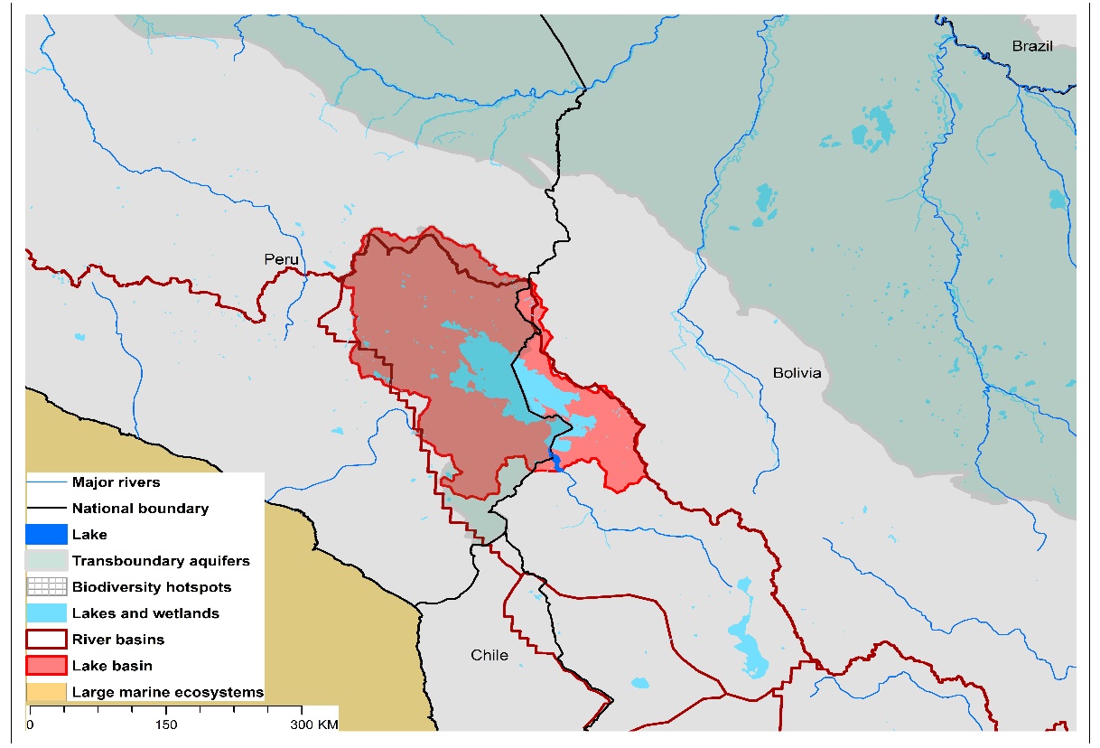 (a)Laguna Chungarkkota basin and associated  transboundary water systems